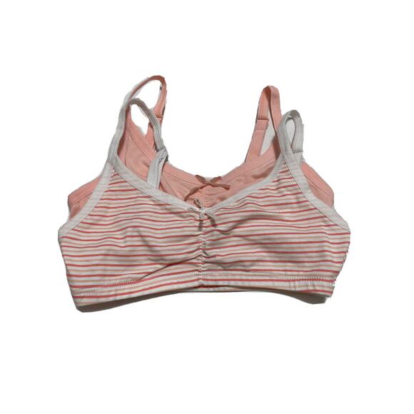 Joe Fresh Kid Girls' 2 Pack Bralette Pink & Striped Size S 1269 - Picture 1 of 1